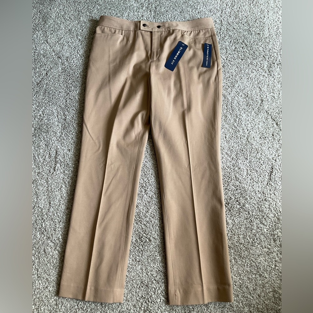 Chaps Town And Country Two Button Khaki Slacks